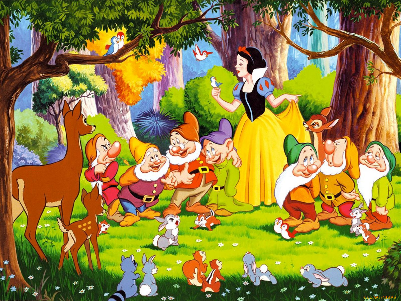 , snow, white, and, the, seven, dwarfs